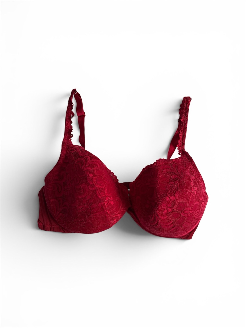 LANE BRYANT CACIQUE Balconette Bra Women’s 42C Red Lace Sexy Intimates Lingerie